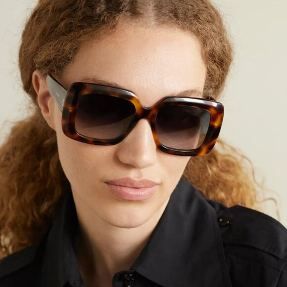 Celine 3 DOTS Women Sunglasses Havana Gradient Smoke Geometric CL40263I 53B - Picture 7 of 12